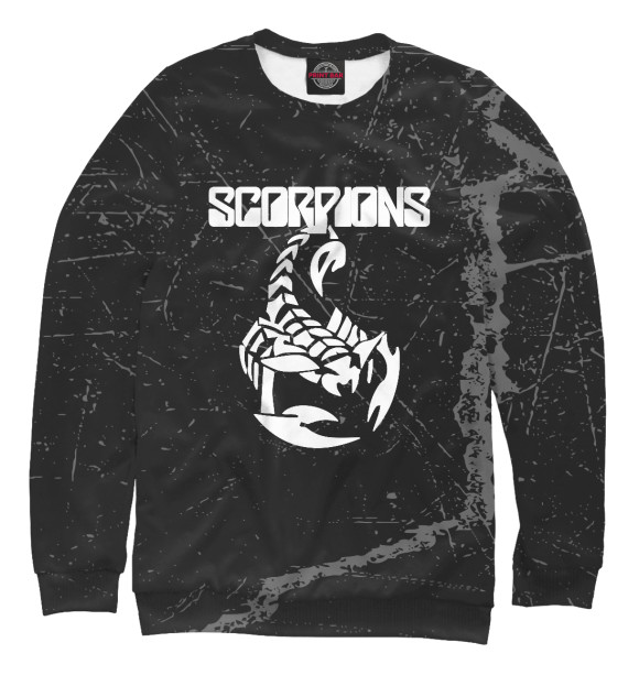 Свитшот для девочек с изображением Scorpions цвета Белый