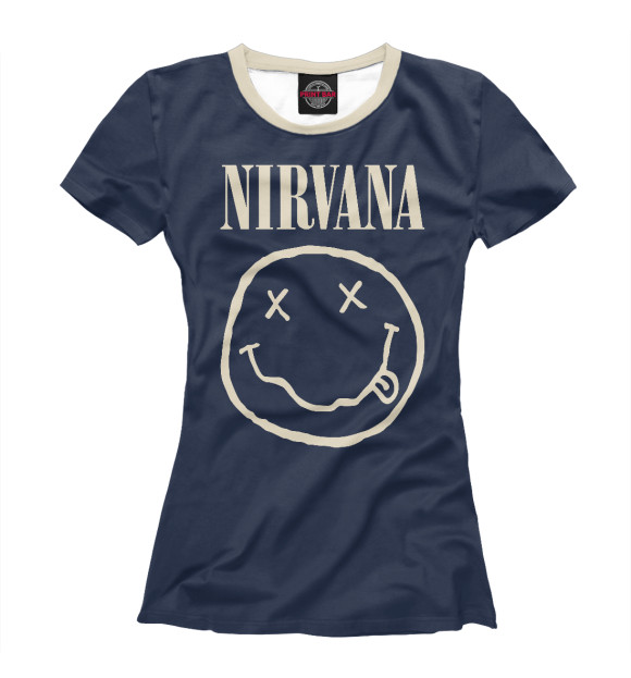 Женская футболка с изображением Nirvana цвета Белый
