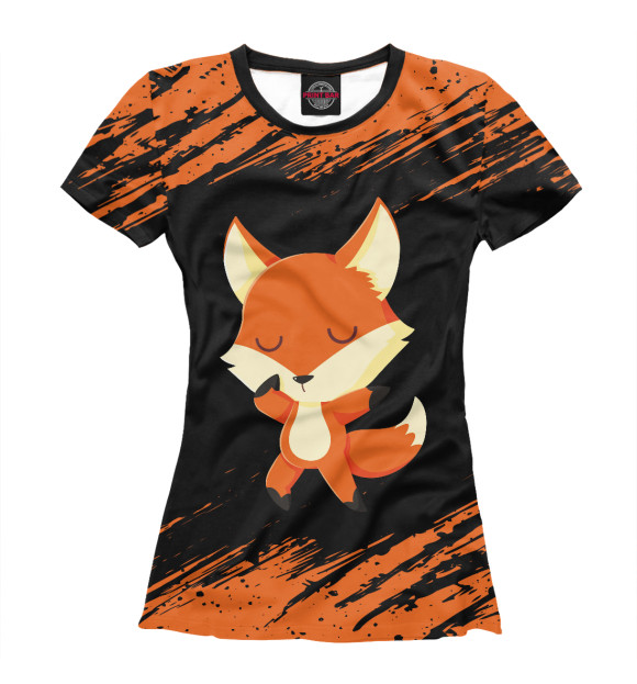 Женская футболка с изображением Лисичка / Foxy цвета Белый