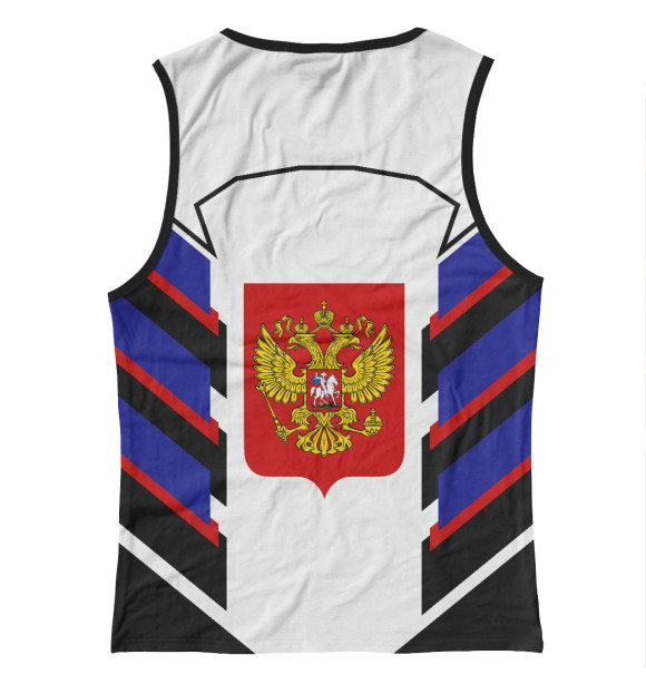 Майка для девочки с изображением Флаг России на рукавах цвета Белый