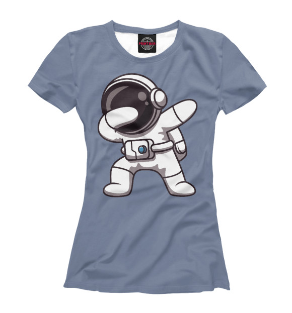 Футболка для девочек с изображением Космонавт DAB цвета Белый