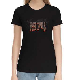 Хлопковая футболка для девочек 1974