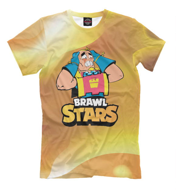Мужская футболка с изображением ГРОМ GROM BRAWL STARS цвета Белый