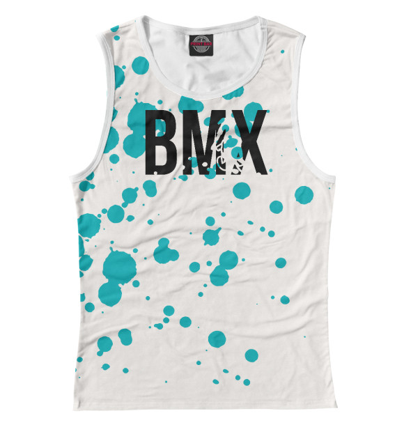 Женская майка с изображением BMX цвета Белый