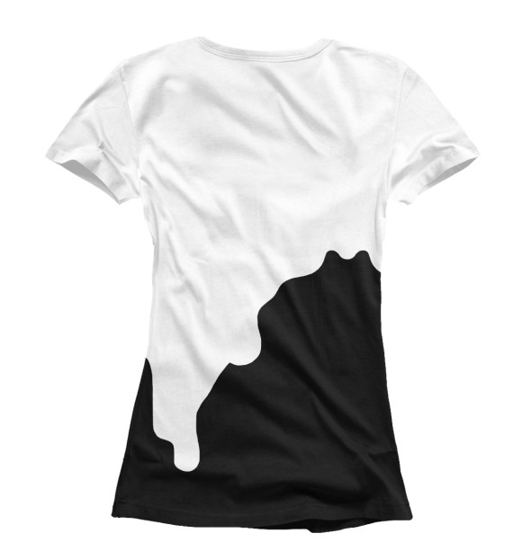 Женская футболка с изображением Black&White цвета Белый