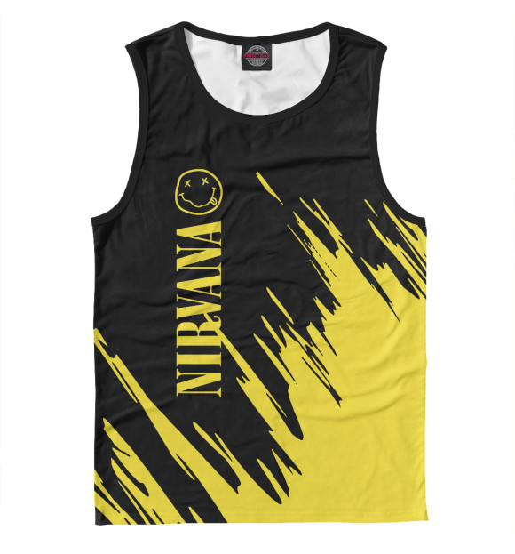 Мужская майка с притом Nirvana цвета Белый Мужская майка с изображением Nirvana цвета Белый