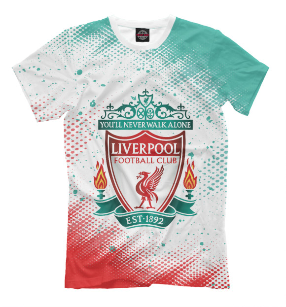 Футболка для мальчиков с изображением Liverpool / Ливерпуль цвета Белый