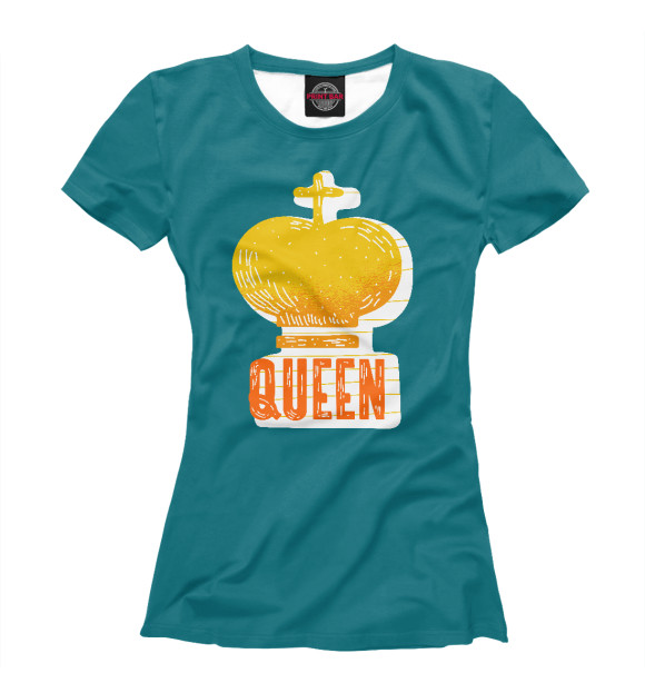 Женская футболка с изображением True Queen цвета Белый