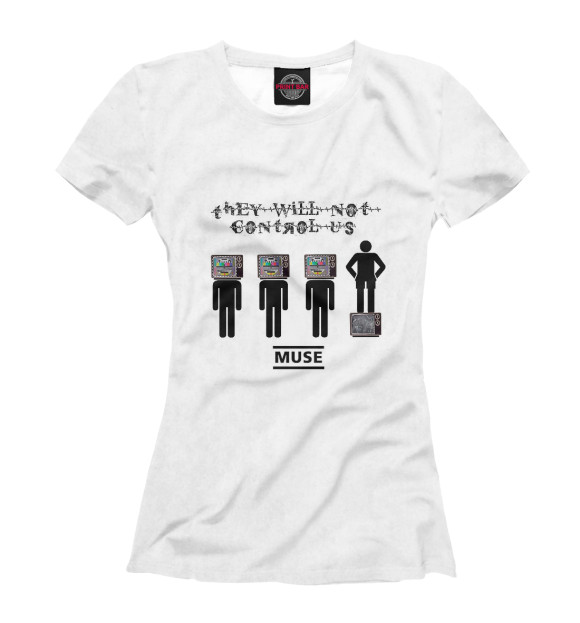 Женская футболка с изображением Muse цвета Белый