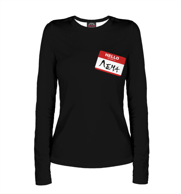 Женский лонгслив с изображением Hello цвета Белый