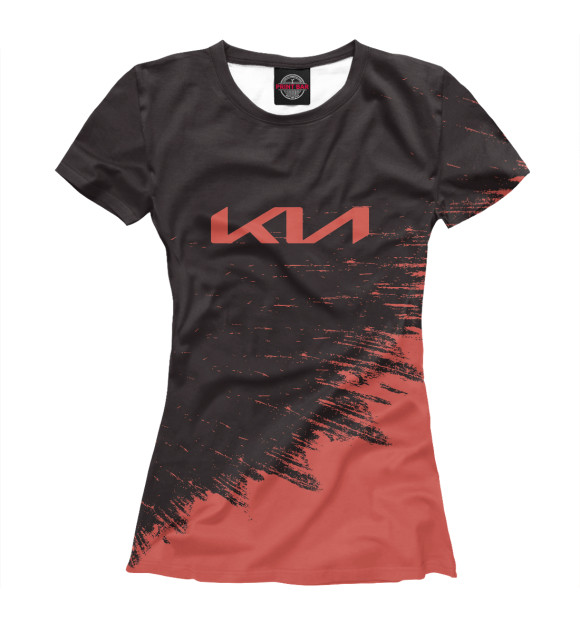 Женская футболка с изображением KIA цвета Белый
