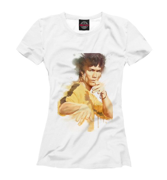 Футболка для девочек с изображением Bruce Lee цвета Белый