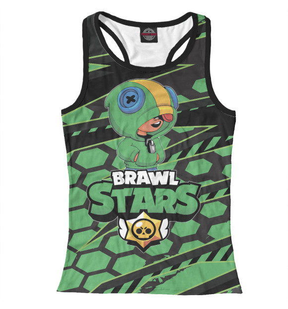 Женская майка-борцовка с изображением Brawl Stars цвета Белый
