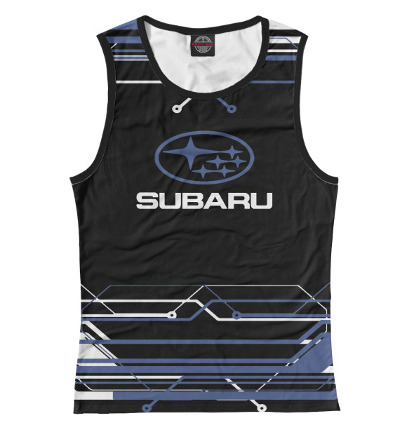 Майка для девочки с изображением Subaru цвета Белый