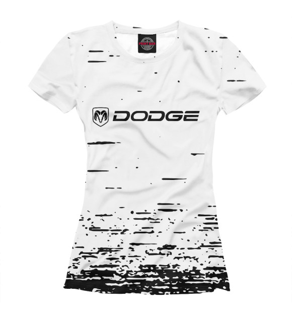 Женская футболка с изображением Dodge цвета Белый