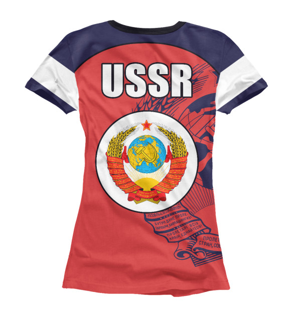 Футболка для девочек с изображением USSR цвета Белый