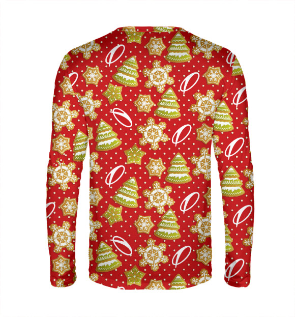 Мужской лонгслив с изображением ASOT Christmas Mod Red цвета Белый