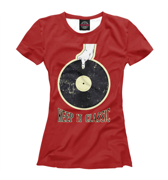 Футболка для девочек с изображением Keep It classic цвета Белый