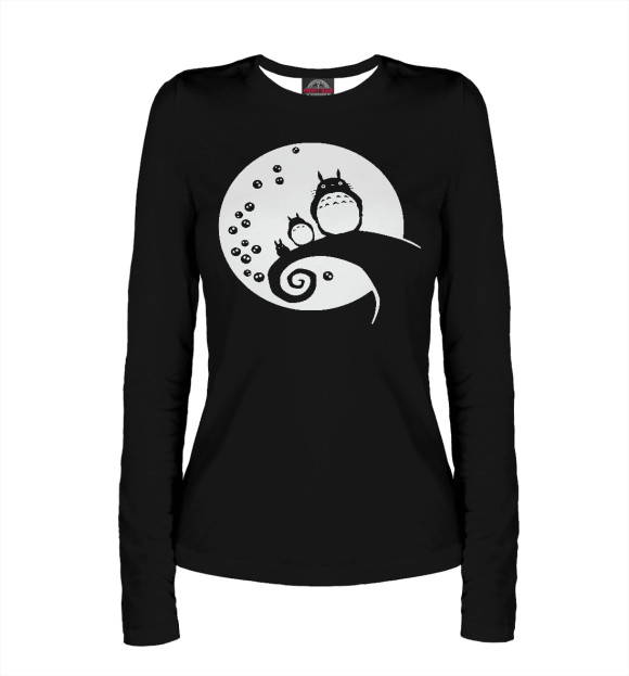 Женский лонгслив с изображением Тоторо цвета Белый