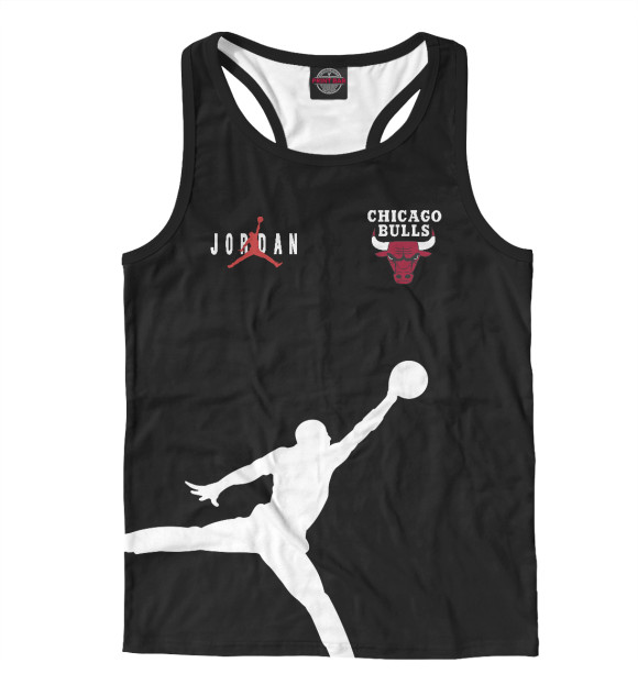 Мужская майка-борцовка с изображением Майкл Джордан цвета Белый