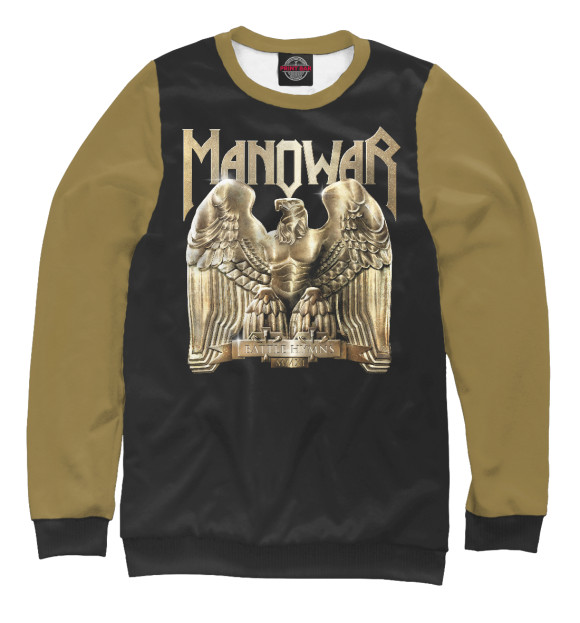 Свитшот для мальчиков с изображением Manowar цвета Белый