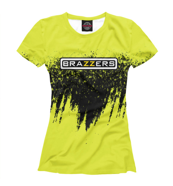 Футболка для девочек с изображением Brazzers | Браззерс цвета Белый