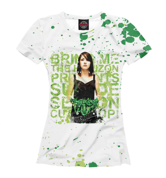 Женская футболка с изображением Bring Me The Horizon цвета Белый
