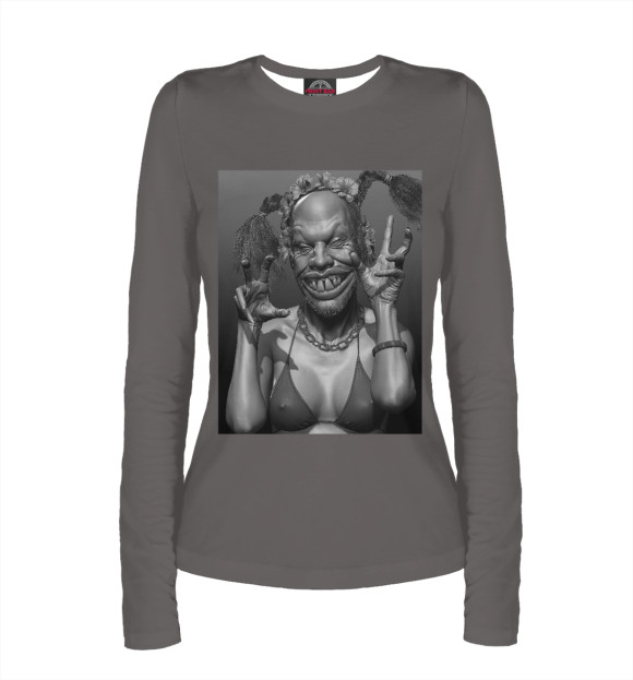 Женский лонгслив с изображением Aphex Twin Beauty цвета Белый