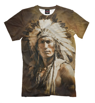 Мужская футболка Североамериканский индеец
