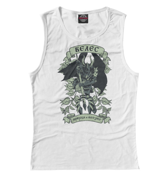 Майка для девочки с изображением Велес - Бог друид цвета Белый