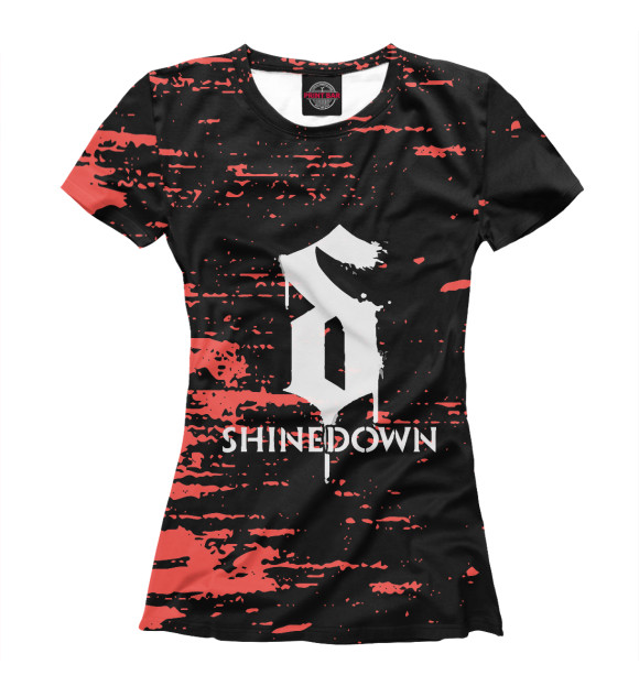 Футболка для девочек с изображением Shinedown цвета Белый