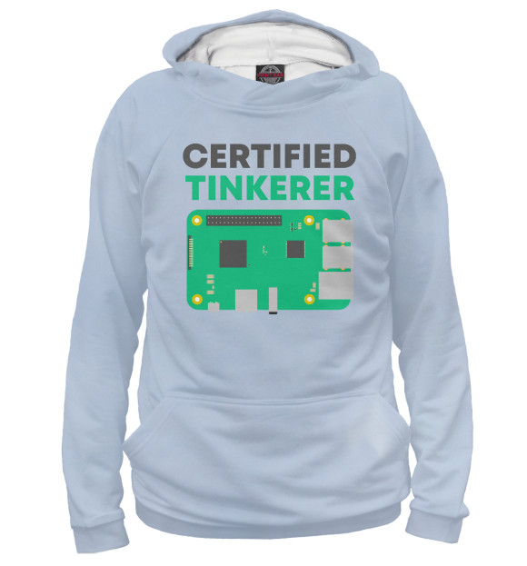 Женское худи с изображением Certified Tinkerer цвета Белый