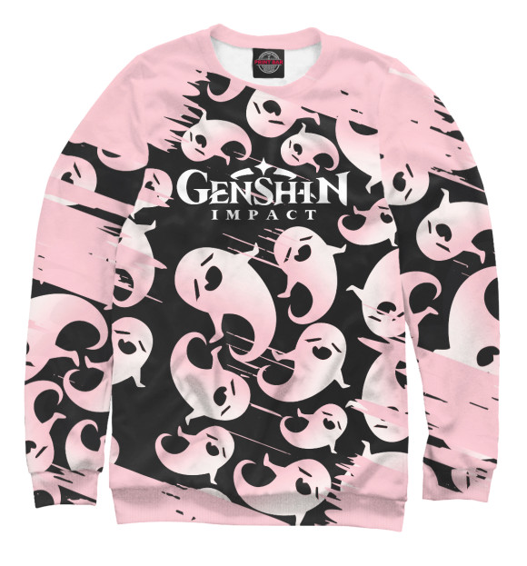 Свитшот для девочек с изображением Genshin Impact цвета Белый