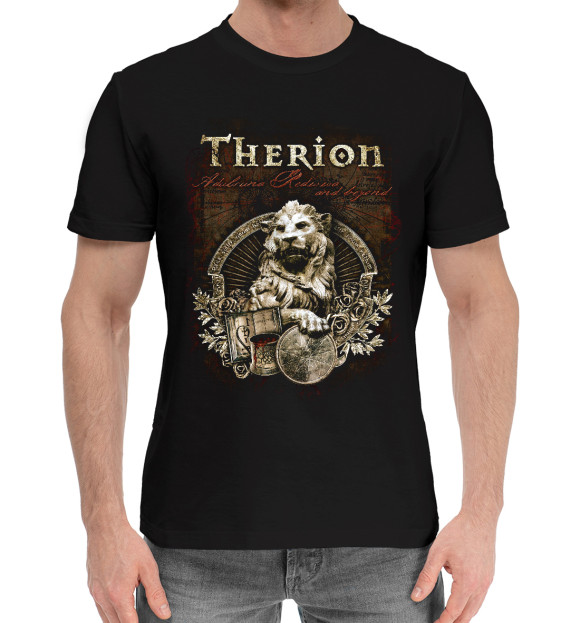 Мужская хлопковая футболка с изображением Therion цвета Черный