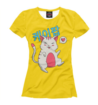 Женская футболка K-POP cat