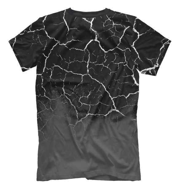 Мужская футболка с изображением Dead by Daylight Glitch Black (трещины) цвета Белый