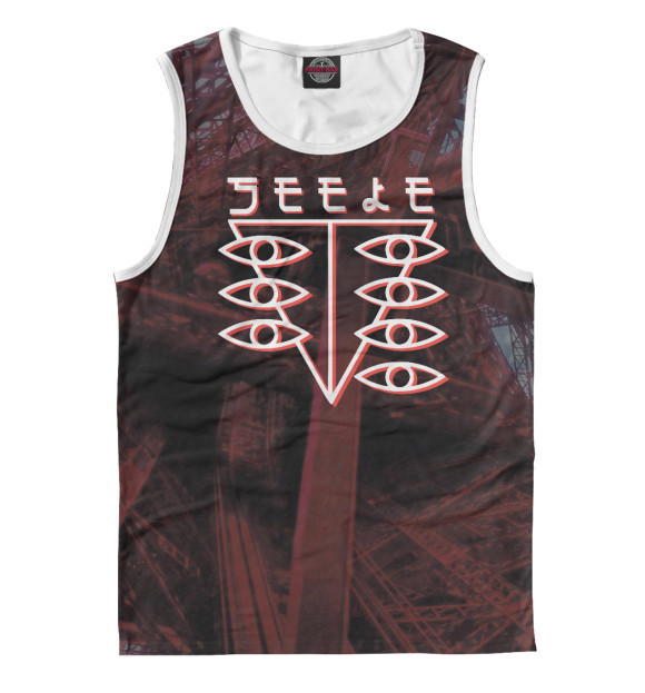 Мужская майка с притом Евангелион Seele цвета Белый Мужская майка с изображением Евангелион Seele цвета Белый