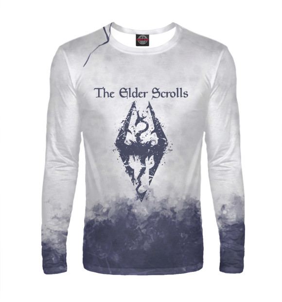 Мужской лонгслив с изображением The Elder Scrolls цвета Белый