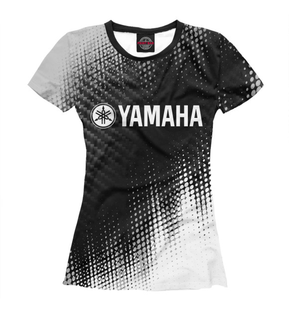 Женская футболка с изображением Yamaha Motor / Ямаха цвета Белый