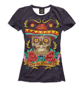 Женская футболка Dia de Muertos