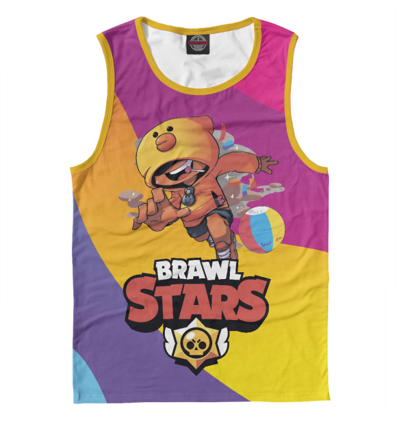 Майка для мальчика с изображением Brawl stars цвета Белый