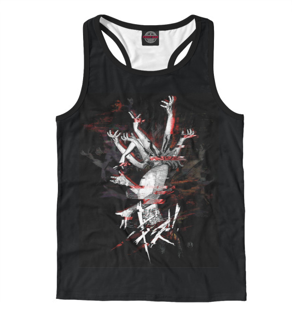 Мужская майка-борцовка с изображением Kizu цвета Белый