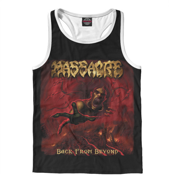 Мужская майка-борцовка с изображением Massacre цвета Белый