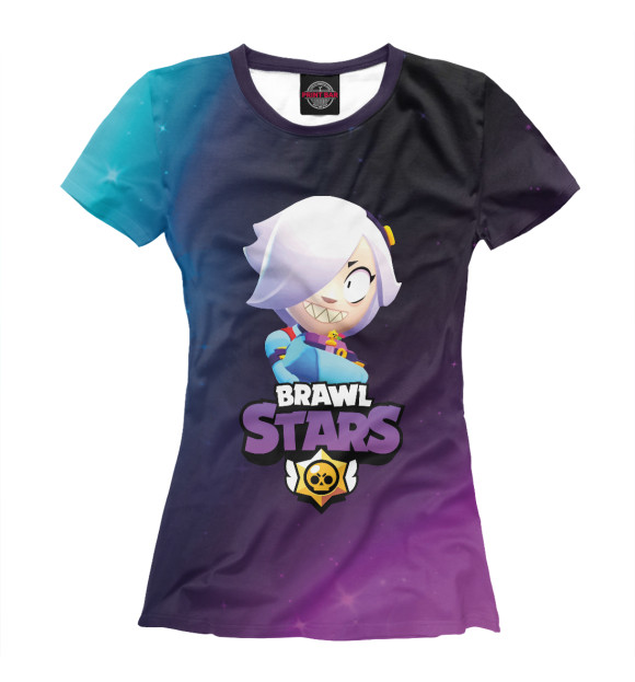 Футболка для девочек с изображением Brawl Stars Colette / Колетт цвета Белый