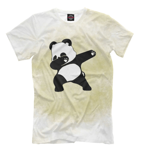 Мужская футболка с изображением Dabbing Panda цвета Белый