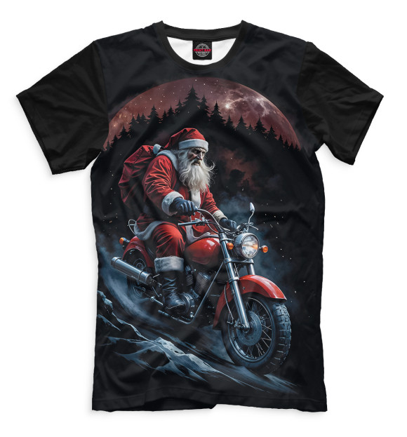 Мужская футболка с изображением Creepy Santa цвета Белый