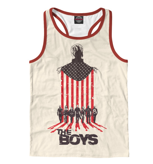 Мужская майка-борцовка с изображением The Boys цвета Белый