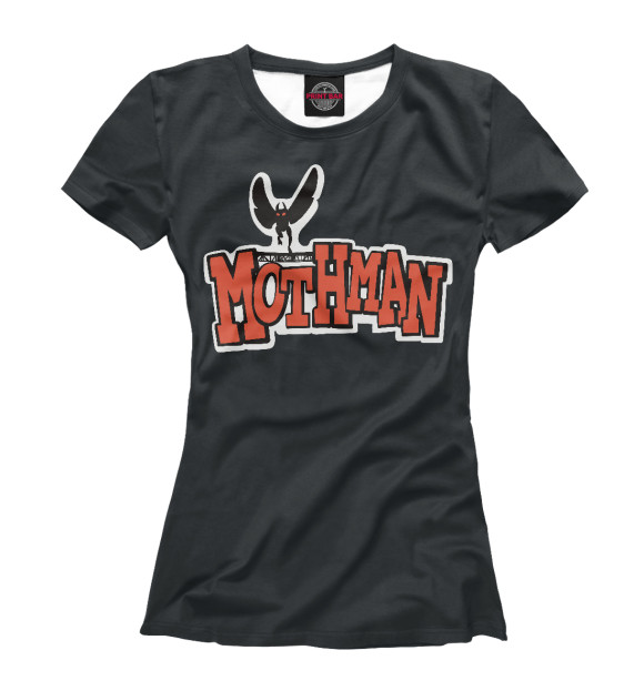 Футболка для девочек с изображением Mothman цвета Белый