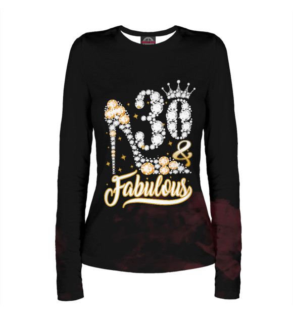 Женский лонгслив с изображением 30 Fabulous цвета Белый