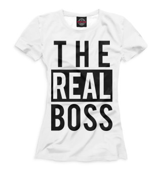 Женская футболка The real boss